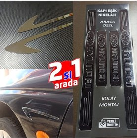 Resim Hyundai İ30 Kapı Eşiği Set + Çamurluk Vent Krom Görsel 