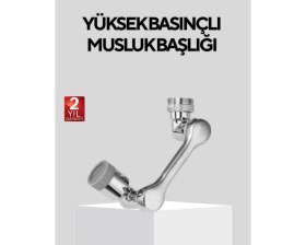 Resim Marsilyan Döner Musluk Başlığı Çok Açılı Robotik Kol Su Tasarruflu 