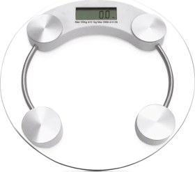 Resim Techfit Dijital Yuvarlak Cam Baskül Terazi Tf-1051 