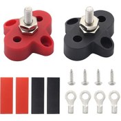 Resim Geeksen Tek Ağır Terminal M6 , Kırmızı Ve Siyah, Kırmızı Bakır Terminal + Isıyla Daralan Boru A 