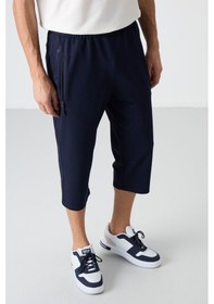 Resim Tommylife Tommy Life Lacivert Fermuar Cepli Standart Kalıp Klasik Paça Erkek Kapri - 83091 Lacivert 