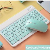 Resim Honeybeeshop Yeşil Kablosuz Klavye Ve Fare Seti Taşınabilir İpad Tablet Pc Uyumlu Diğer 