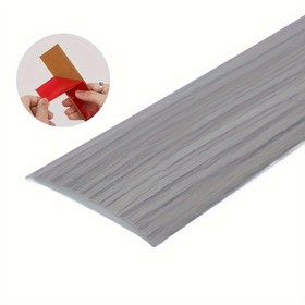 Resim 1 adet 200.0 cm PVC Ahşap Zemin Geçiş Şeridi - Kendinden yapışkanlı, Kesimi Kolay Kenar Mühürleme Bandı Düz Toka ile Güvenli Dikiş Kapatma için İdeal Ev Yenileme Projeleri, Dikiş Mühürleme Bandı | Cilalı Bitiş | Düz Toka Tasarımı 