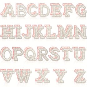 Resim 26 adet/52 adet Beyaz/Pembe Arka Yüzey Yapıştırıcı Harf Stickerları DIY Aksesuarları 