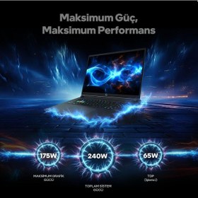 Resim Game Garaj Slayer5 9XL-5080 C2 u9-275HX 32 GB 2 TB SSD RTX5080 17" QHD+ IPS Dos Dizüstü Oyuncu Bilgisayarı 