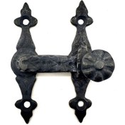 Resim Skygo Antika Tarz Dekoratif Pirinç Kapı, Pencere Mandalı - 82x65 Mm, Oksit 