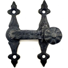 Resim Skygo Antika Tarz Dekoratif Pirinç Kapı, Pencere Mandalı - 82x65 Mm, Oksit 