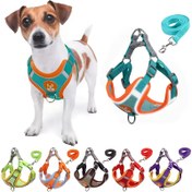 Resim Küçük & Orta Boy Köpekler İçin Ayarlanabilir Tasma Seti - Reflektörlü Yavru Köpek Göğüs Kayışı, Dayanıklı Polyester, 6-Foot Tasma, Çizgi Film Tasarımı, Açık Hava Yürüyüşü İçin İdeal, Bataryasız, Köpek Tasma, Evcil Hayvan Yürüyüş Ekipmanı, Eğlenceli Köpek Tasarımı 