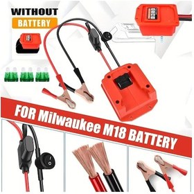 Resim Xuweiwei For Milwaukee M18 Akü Dönüştürücü 30a Sigortalı Acil Araç Şarjı Başlatma Kablosu M18 Serisi Uyumlu 