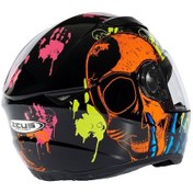 Resim Zeus /ZS-811A Al-37 Kapalı Motosiklet Kaskı Siyah - Turuncu 