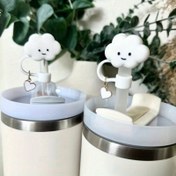 Resim 40oz Tüpler için Şirin Bulut Tasarımı Çaycı Kapağı, Çinko Alaşım & PVC, Evrensel Uygun, Modern Basit Bardak Aksesuarı, Doğum Günü, Sevgililer Günü, Aile Etkinlikleri, Kadınlar Günü, Öğretmenler Günü, Şükran Günü için Mükemmel 