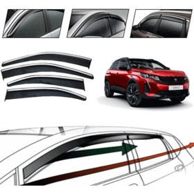 Resim OtoLine Peugeot 3008 2018 Kromlu Cam Rüzgarlığı 4 Lü 