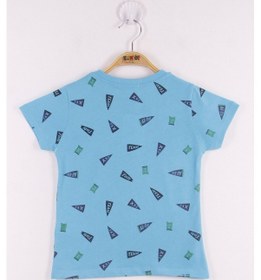 Resim Toontoy Kids Toontoy Erkek Çocuk Yazı Baskılı T-shirt Turkuaz 