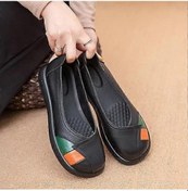 Resim Bayanlar İçin Hakiki Deri Düz Ayakkabılar Yumuşak Slip-on Loafer'lar Kadın Günlük Ayakkabıları Vintage Kadın Ayakkabıları Ratetime Siyah 