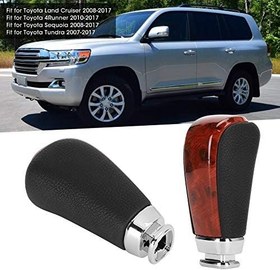 Resim Araba PU Deri Vardiya Kolu, Dişli Vardiya Knob Hentbol Kolu Için Fit 