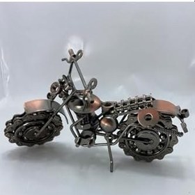 Resim El Yapımı Metal Motor Motosiklet Heykeli, Büyük Boy, Ofis ve Ev Hediyesi 
