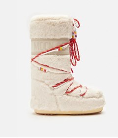 Resim Moon Boot Icon Faux Fur Beads Kadın Bot 80d1408990 Krem 