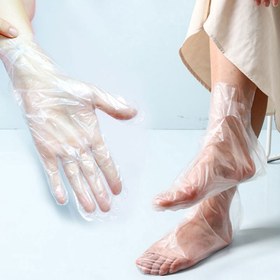 Resim 200 Adet Nemlendirici Eldiven ve Çorap Seti (100 El Maskesi + 100 Yumuşak Rahat Ayak Maskesi), Tek Kullanımlık Hidrasyon Spa Çorapları Ayak Ağda ve Maske Bakımları İçin, Ev Kullanımı Rahatlatıcı Ayak Bakım Seti, Formaldehit İçermez 
