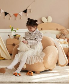 Resim innature Rabbit Teddy Kumaşlı Yumuşak Soft Oturumlu Çocuk Koltuğu - Home 