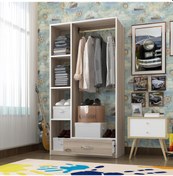 Resim Kenzlife giysi dolabı mengühan 175*90*40 crd gardırop 1 çekmeceli 