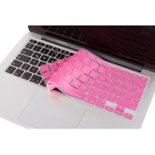 Resim Macbook Klavye Koruyucu Air Pro (Uk-Eu Ingilizce) (Eski Usb&apos;li Model 2008/2017) ile Uyumlu Açık Pembe 
