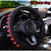 Resim Film Masaj Noktası Pu Karbon Fiber Dört Mevsim Genel Elastik Araba Direksiyon Kırmızı Kırmızı 