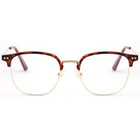 Resim Angel Eyes Unisex Metal Leopar Desen Çerçeveli Bilgisayar Gözlüğü Mavi Işık Koruyucu Şeffaf Lens 