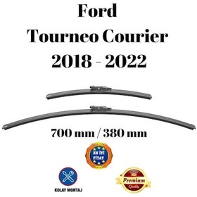 Resim Ford Tourneo Courier 2018 2019 2020 2021 2022 Uyumlu Ön Cam Muz Tipi Silecek Süpürgesi Seti 700/380mm Silbak 