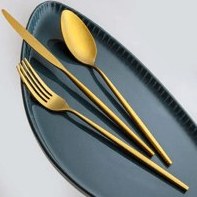 Resim Jumbo 5900 Infinity Titanyum Gold 84 Parça 12 Kişilik Çatal Kaşık Bıçak Seti 