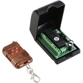 Resim Qingmipy Dc12v 4 Kanal Akıllı Kablosuz Kumanda Açık/ Kapalı Kontrolörü 433mhz 100m Menzil 1 Adet Kumanda İle Ak-rk04s-12b+ak-tf04 