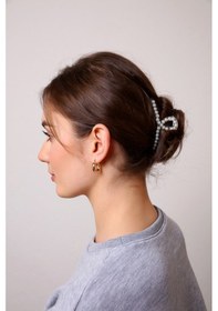 Resim Kadın Incili Mandal Toka Çok Renkli 