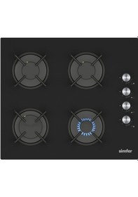 Resim Simfer 4 Fonksiyon Trend Dijital Siyah Power Turbo 2'li Ankastre Set ( Fırın + Ocak) 