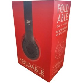 Resim Subzero SW44 Bluetooth Katlanabilir Kulaklık - Gri/kırmızı 