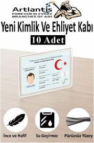 Resim Kimlik Ehliyet Kabı Şeffaf 10 Adet Yumuşak Esnek Şeffaf Kırılmaz Kredi Kartı Koruyucu Kart Kılıfı Kart Kabı Plastik 
