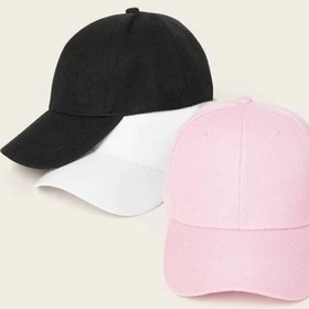 Resim Gyes Spor Şapka Unisex 3 Adet Sıyah-beyaz-toz Pembe Siyah 