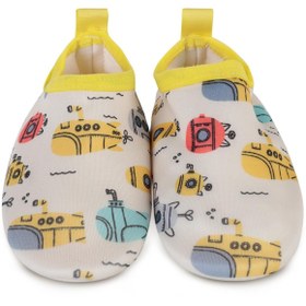 Resim Civil Boys Denizaltı Baskılı Tabanlı 20-24 Numara Deniz Ayakkabısı - Bej - Taş Rengi / 24 Numara 