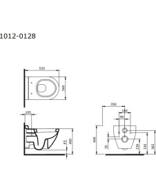 Resim Bocchi Taormina Asma Klozet P. Kırmızı 1012-019-0128 Kapak Hariç 
