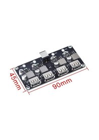 Resim 6V - 30V 24W 4 USB'li Gerilim Azaltıcı Hızlı Şarj Kartı 