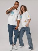 Resim Al.lıs Baskılı Büyük Beden Oversize Tişört 214101516 Beyaz 