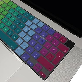 Resim McStorey MacBook Türkçe Q Klavye Koruyucu Pembe Yeşil M1-M5 | A2681 A3113 A3240 A3449 A2442 A3426 A3434 A2485 A3429 | Air Pro Neo 13 | Silikon Keyboard Cover Touch ID 