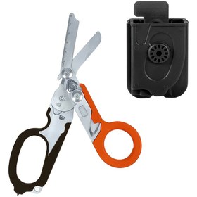 Resim Dayanıklı Paslanmaz Çelik Çok Amaçlı Katlanır Makaslar - Güvenlik Camı, Tel, Ayakkabı, Kıyafet ve Emniyet Kemeri Kesici ile Ergonomik Turuncu & Siyah Sapları, Acil Durumlar için Taşınabilir Kompakt Tasarım, Kendin Yap, El İşi & Endüstriyel Kullanım, Katlanabilir Makas 