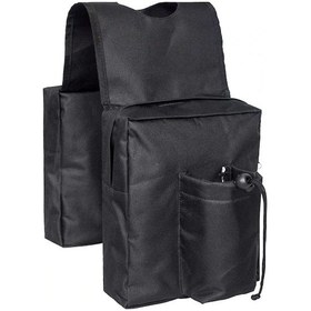 Resim 600d Oxford Kumaş Su Geçirmez Atv/utv Depolama Çantası, Çift Zipperli Bölmeli, Motor/snowmobile Uyumlu Siyah 