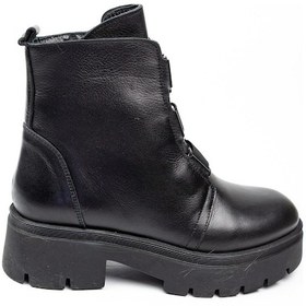 Resim Voyager 9323 Siyah Deri Kadın Bot 001 