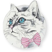 Resim Myros Cat Ahşap Bardak Altlığı Magnet 