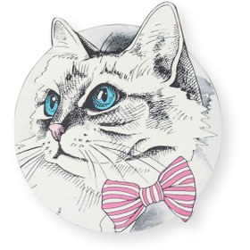 Resim Myros Cat Ahşap Bardak Altlığı Magnet 