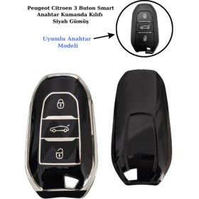 Resim Ds5 Smart Anahtar Kılıfı Siyah Gümüş 