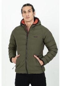 Resim Maraton Sportswear Regular Erkek Kapşonlu Uzun Kol Basic Haki Mont 21501-haki Haki 