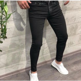 Resim Skınny Erkek Jeans Pantolon Siyah 