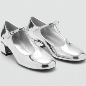 Resim MANGO Metalik topuklu ayakkabı 