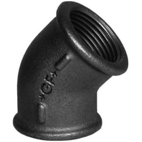 Resim 1/2 Siyah Dirsek 45 Derece 